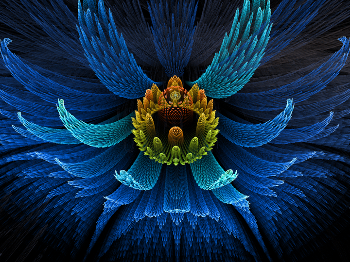Bird of Paradise Fractal - digital art for licensing