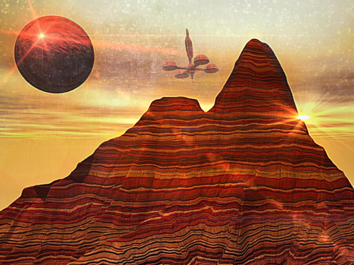Sunset on Mars - sci-fi art and illustrations for book publishers