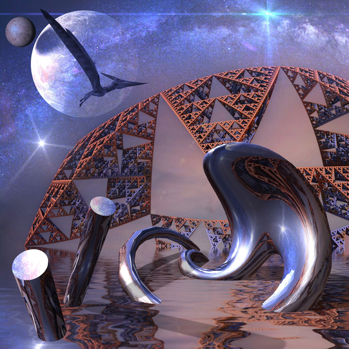 Sierpinski World - sci-fi art and illustrations for licensing