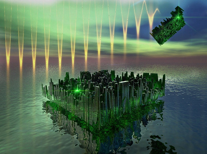 Sound Waves Shatter Glass - science fiction and fantasy art for publishing