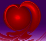 This deep red heart, on a dark magenta background, is an appropriate symbol for the ultimate sacrifice.