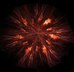 Here's a glittery Christmas star or ornament with a funky, alternative, grunge feel.