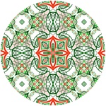This delicate Christmas mandala in traditional Yuletide red and green is made from our Butterfly Noel fractal and resembles a Christmas wreath or decoration.