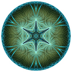 Made from one of our organica fractals, this mandala has the soft, wispy feel of feathers, grass, or hair.