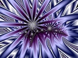 What you see in this string of starbursts against a purple sky depends on your perspective — the big bang in the empty reaches of space, a violently explosive fireworks display, a cartoon-like POW! effect, or ... ?