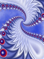 This unusual Independence Day fractal has a vaguely familiar stars and stripes theme in red, white, and blue. Something different for that next July 4th layout.