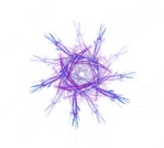 This wreath-shaped abstract fractal is suggestive of a star or snowflake made of twigs or branches. Its cold winter chill makes for a great solstice symbol.