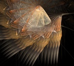 This low-key image in neutral tones of gold, grey, beige, and brown is suggestive of birds and their feathered wings and plumage. For some, it may evoke thoughts of autumn, death, decay, and the cycle of life.