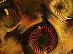 Named for the form of chaos theory known as Brownian Motion, this fractal is full of earth tones and chaotic elements. For some, it might have sci-fi overtones; for others, it may connote dark moods and emotional turmoil.